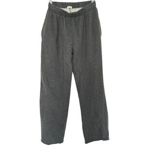 John Galt Brandy Melville Dark Gray Wide Leg Sweatpants Cozy Fleece One Size